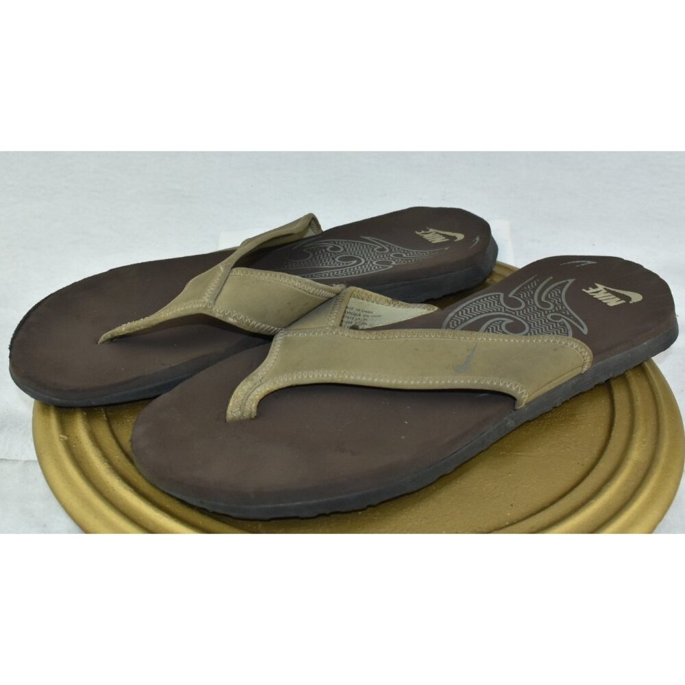 🌹Nike Celso Sandals Men's Size 14 Brown Comfort Thong Flip Flop Beach Pool